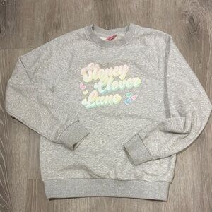 Stoney Clover Lane Light Gray Sweatshirt with Pastel Logo
